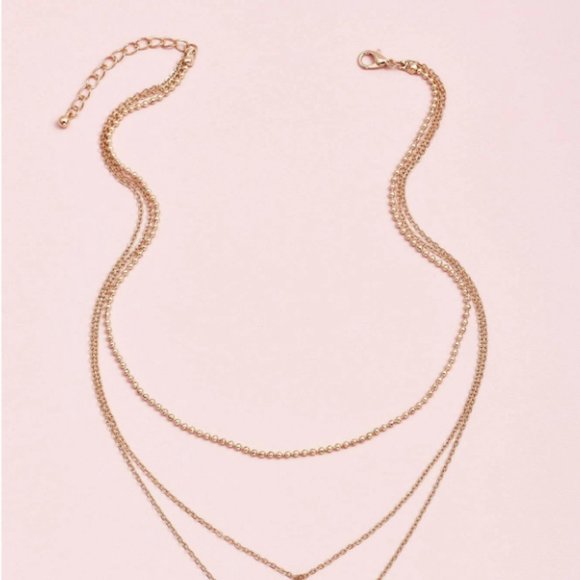 5 for $25 Gold Color Three Layer Coin Necklace - Picture 5 of 6